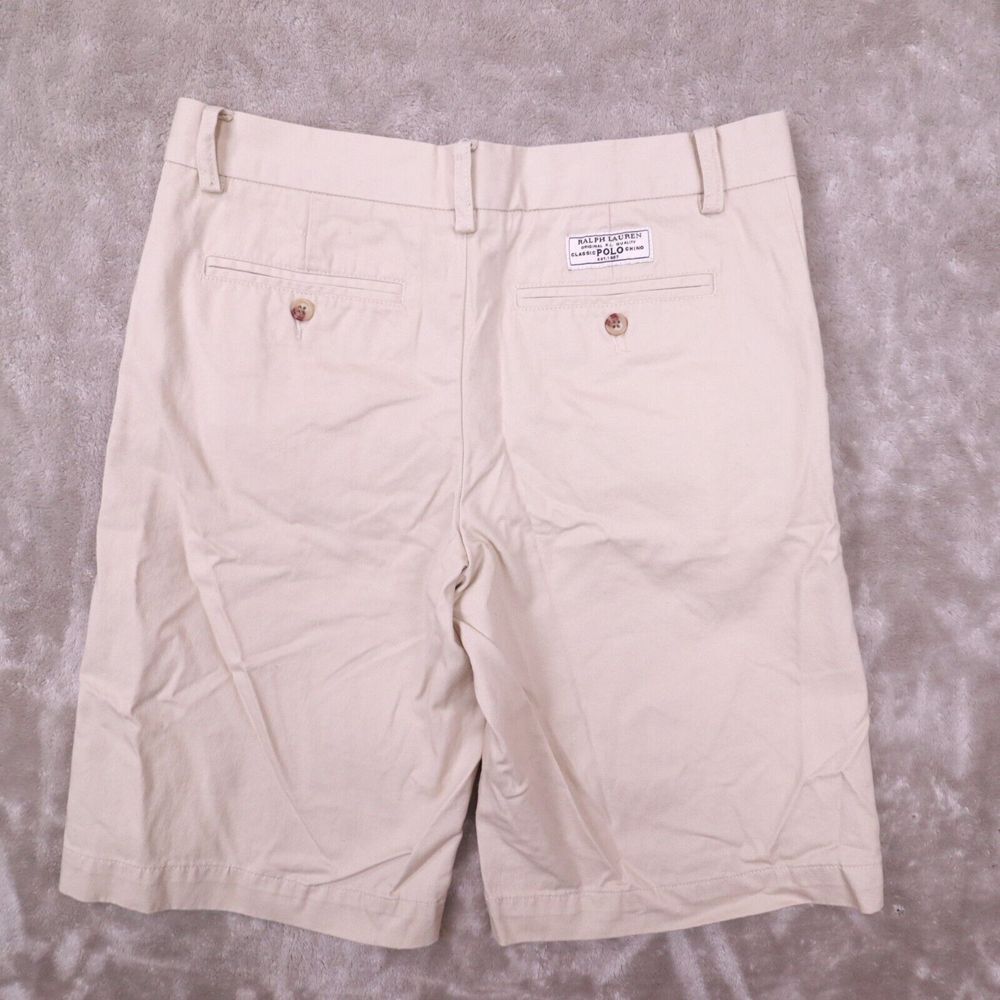 Polo Ralph Lauren‎ Khaki Tan Chino Shorts 10" inseam Cotton Boys Youth Size 18 - Picture 3 of 10